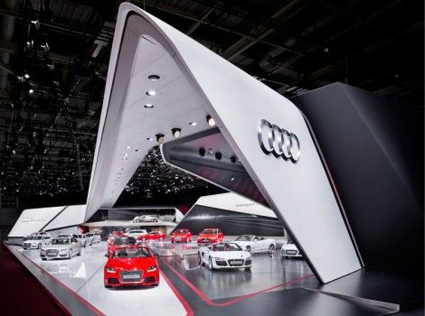 奧迪汽車展覽，車展，汽車展臺(tái)