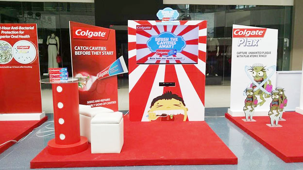 高露潔展臺，展臺設計，高露潔